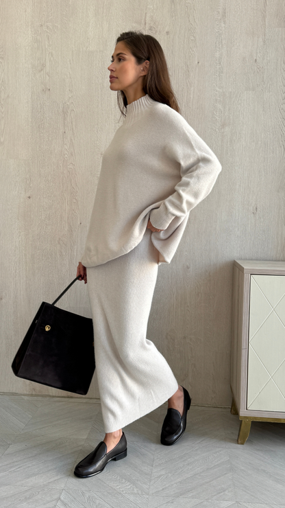 Alma Pencil Skirt  - Ivory