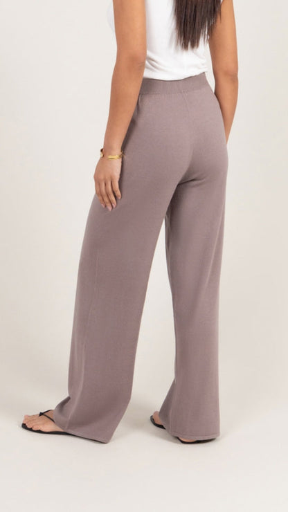 Sofia Knit Trousers - Mink