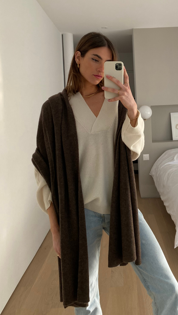 Cashmere Travel Wrap - Bark