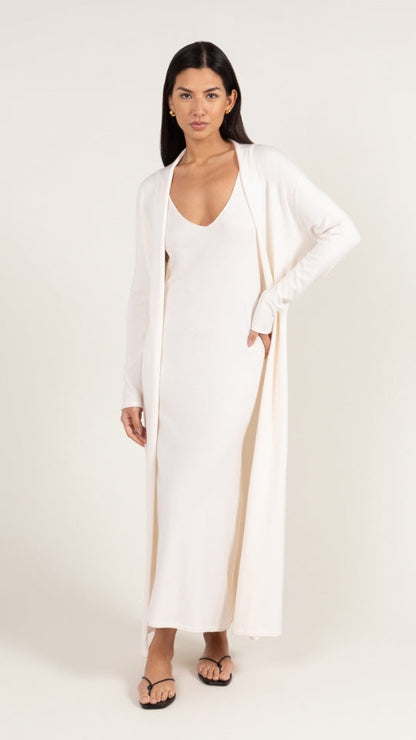 Sofia Knitted Slip Dress - Ivory