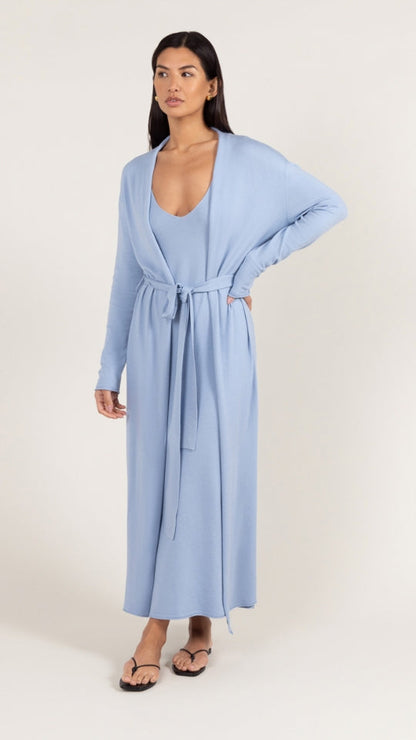 Sofia Knitted Slip Dress - Sky Blue