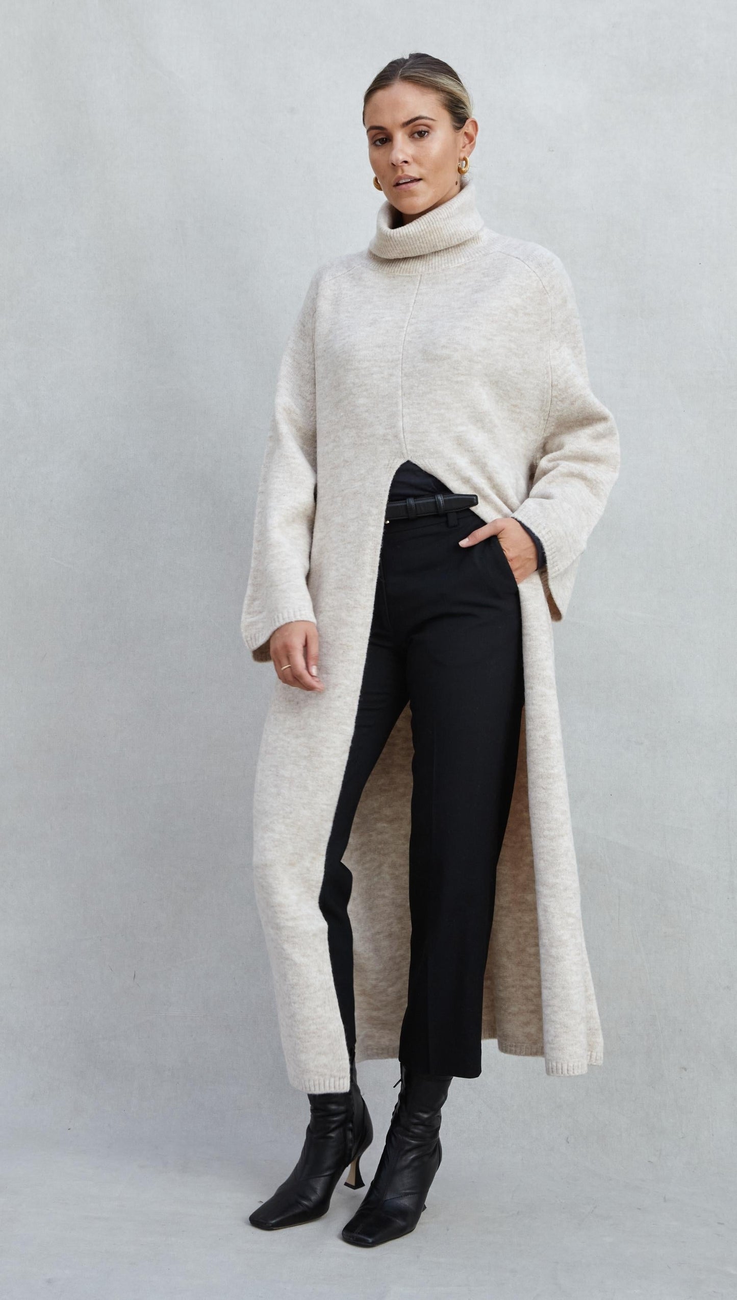Vivienne Sweater Dress - Sand